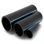 أنابيب HDPE NPF ضغط 16 بار قطر خارجي 110 مم سمك 8.2 مم لون أسود