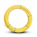 لفة أنابيب بلاستيك HDPE المنى ضغط 8 بار [PE 80] قطر خارجي 110 مم سمك 10 مم لون أصفر  