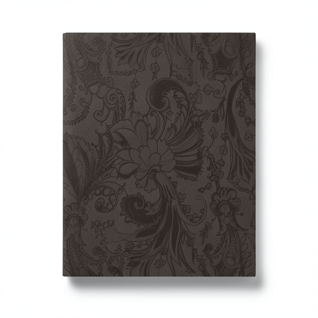 Italian Patterned Wallpaper 10m x 0.73m Dark Brown, Model 56821