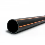 مواسير HDPE ضغط  10 بار [PE 100] قطر خارجي 180 مم سمك 16.4 مم لون اسود مع خط برتقالي | مصنع المنى