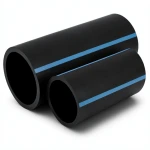 أنابيب HDPE الوطني ضغط 16 بار قطر خارجي 200 مم سمك 14.9 مم أسود