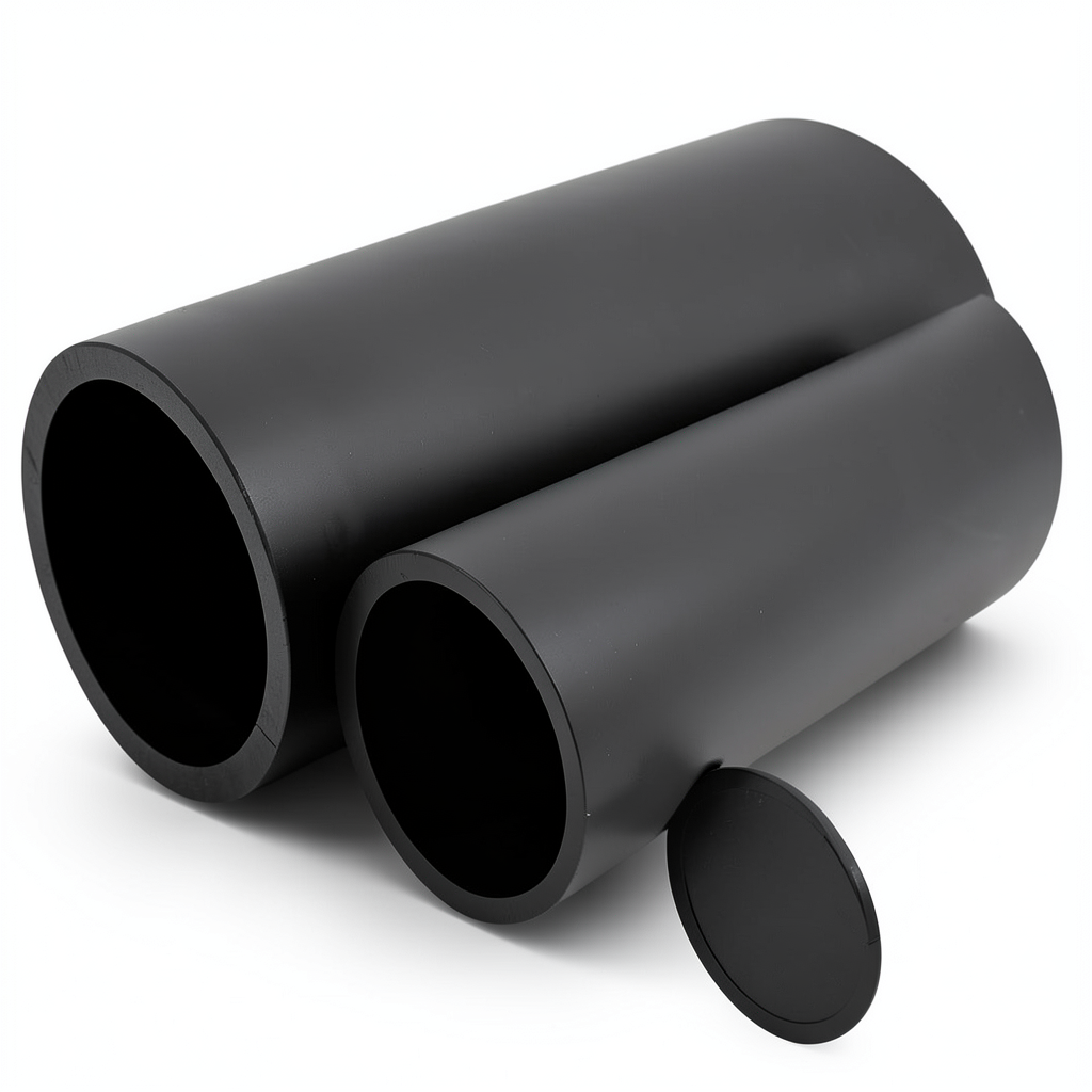 مواسير HDPE الوطني لشبكات المياه ضغط 16 بار قطر خارجي 50 مم سمك 3.7 مم أسود