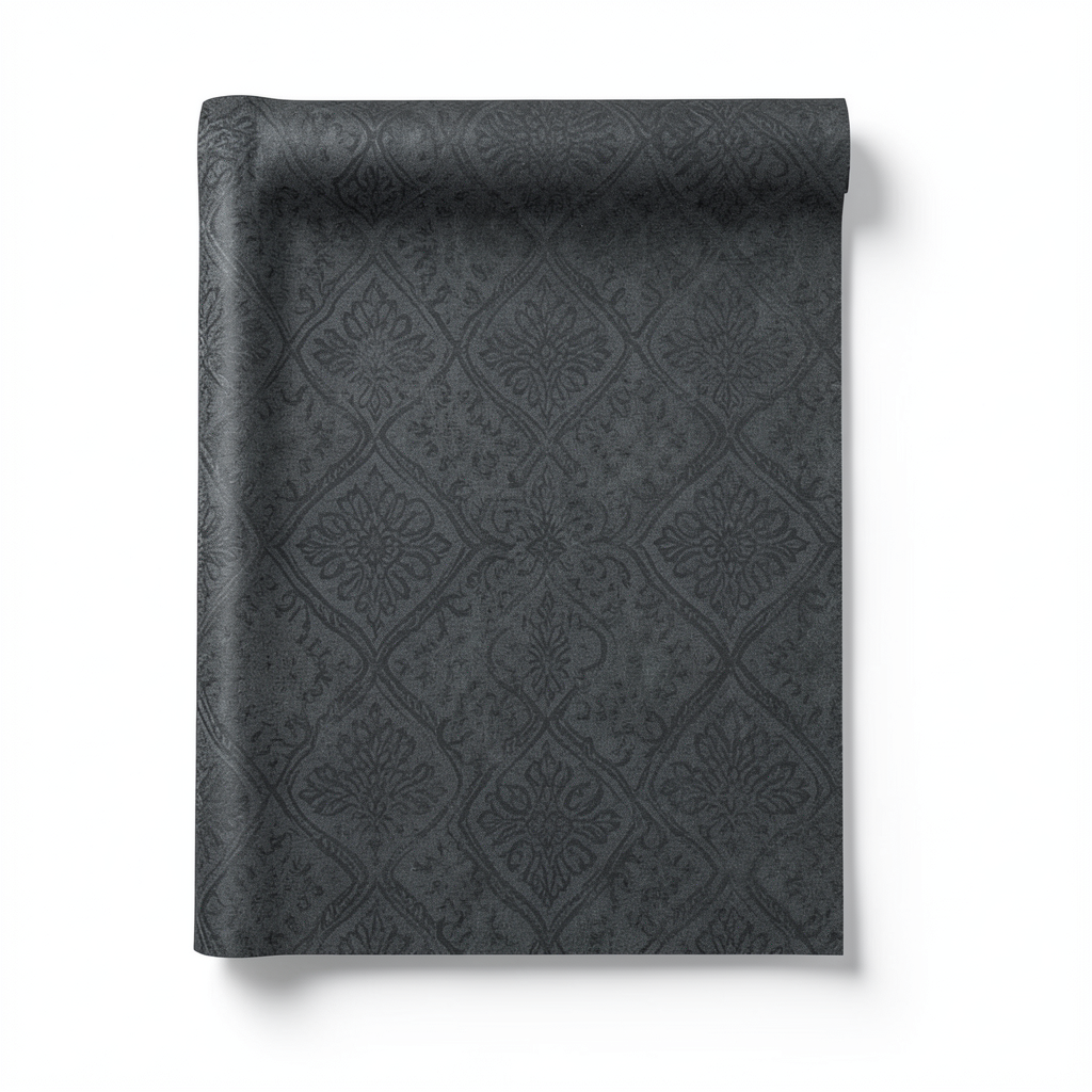 Italian Wallpaper Patterned Design Dark Gray, Size 10m x 0.70m, Model rc17083