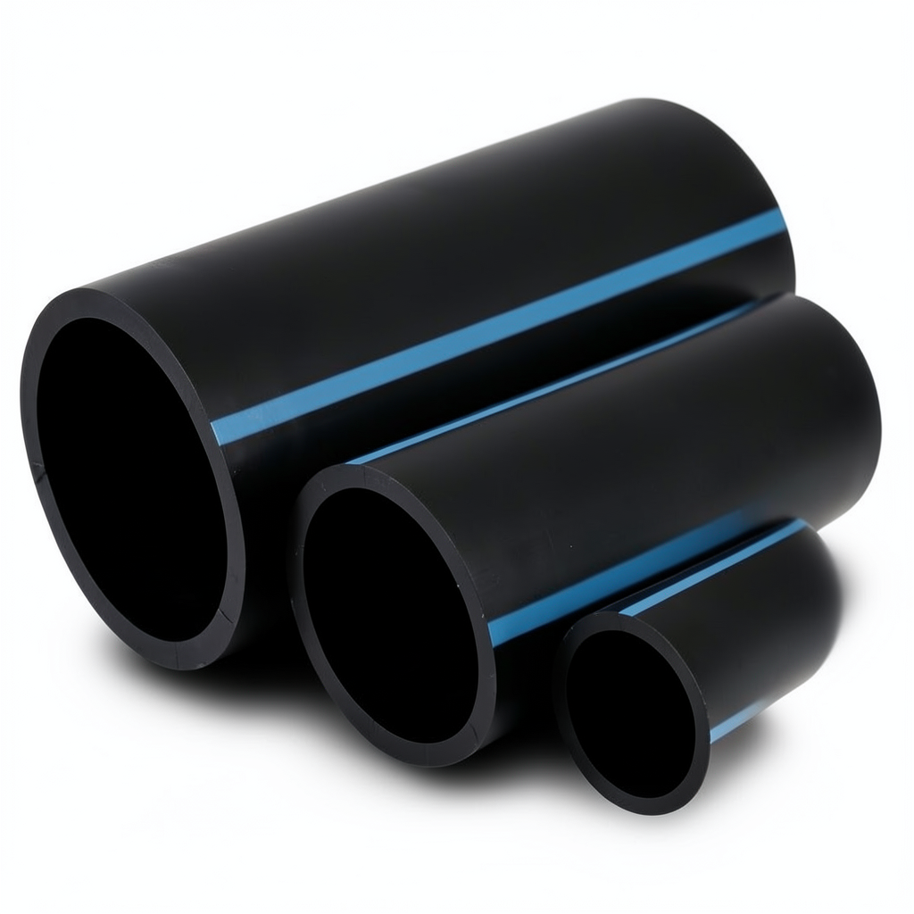 مواسير HDPE الوطني ضغط 16 بار قطر خارجي 90 مم سمك 6.7 مم أسود