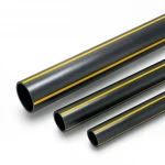 HDPE Pipe  Nominal Pressure 8 Bar [PE 80] OD 200 mm Thickness 18.2 mm Color Black with Yellow Stripes | Almona Company