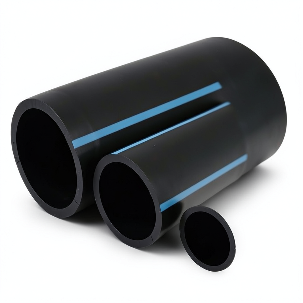 أنابيب HDPE NPF ضغط 16 بار قطر خارجي 110 مم سمك 8.2 مم لون أسود