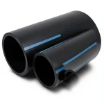 مواسير HDPE الوطني لشبكات المياه ضغط 16 بار قطر خارجي 225 مم سمك 16.7 مم لون أسود