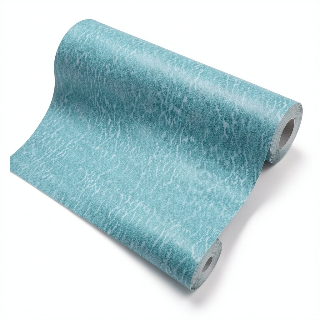 Italian Wallpaper Patterned Design 10mx0.70m Turquoise Color