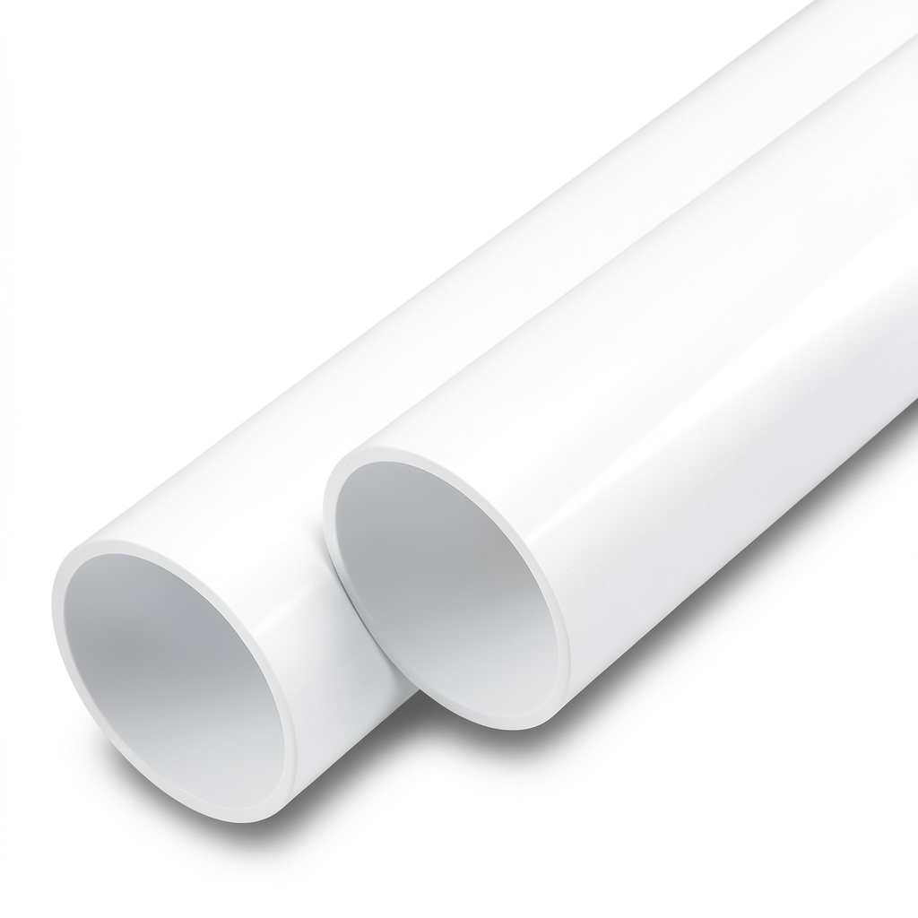 مواسير UPVC ضغط اسمي 8.6 بار مقاس 1/2 1 إنش سمك 1.5 مم لون أبيض