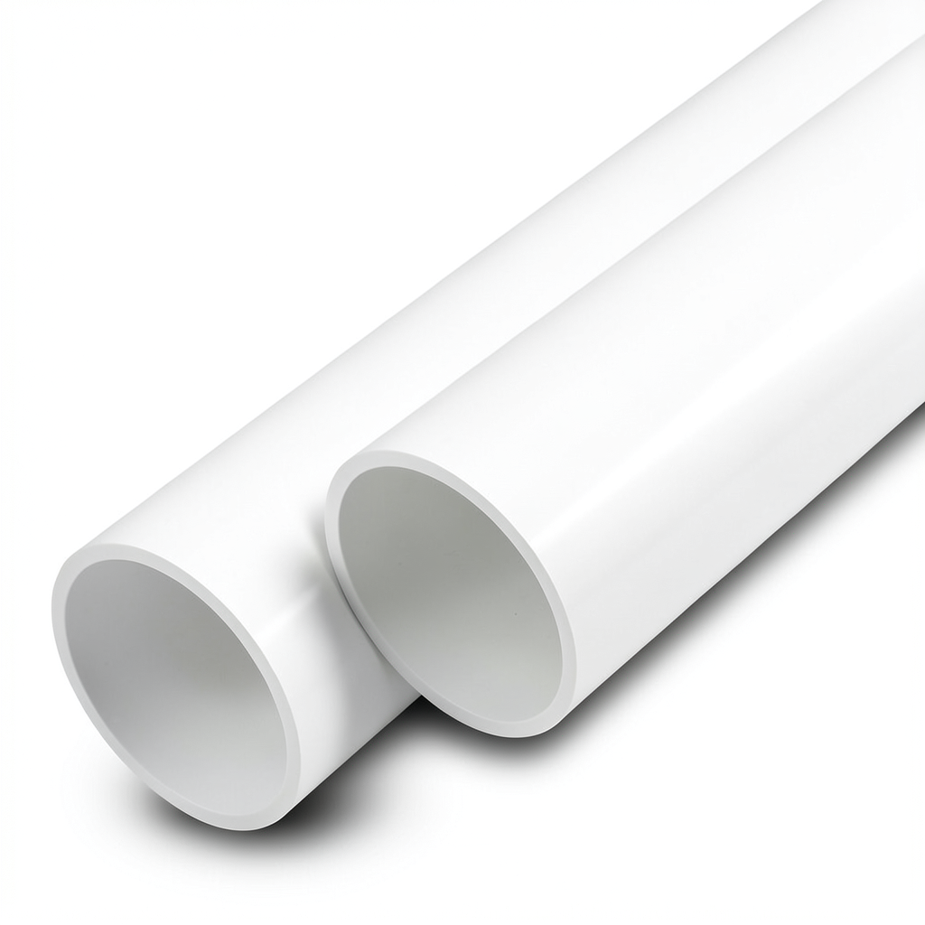 مواسير UPVC ضغط اسمي 8.6 بار مقاس 2 إنش سمك 1.9 مم لون أبيض