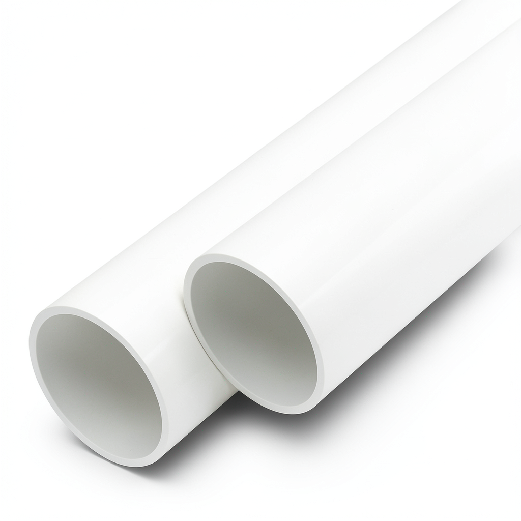 مواسير UPVC ضغط اسمي 8.6 بار مقاس 6 إنش سمك 5.2 مم لون أبيض