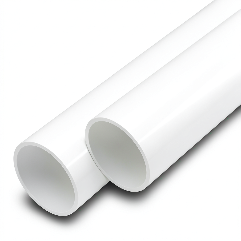 مواسير UPVC ضغط اسمي 8.6 بار مقاس 8 إنش سمك 6.7 مم لون أبيض