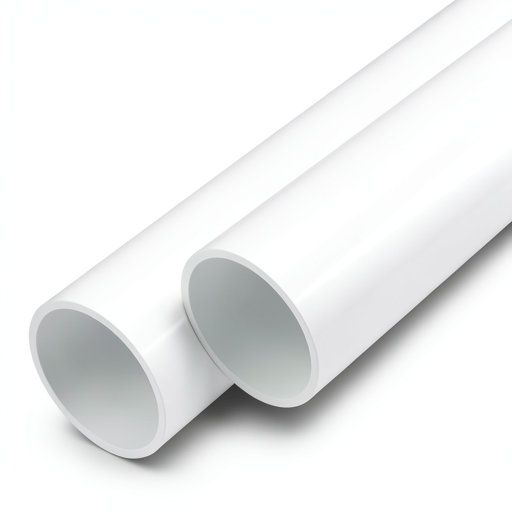 مواسير UPVC ضغط اسمي 8.6 بار مقاس 1/2 1 إنش سمك 1.5 مم لون أبيض