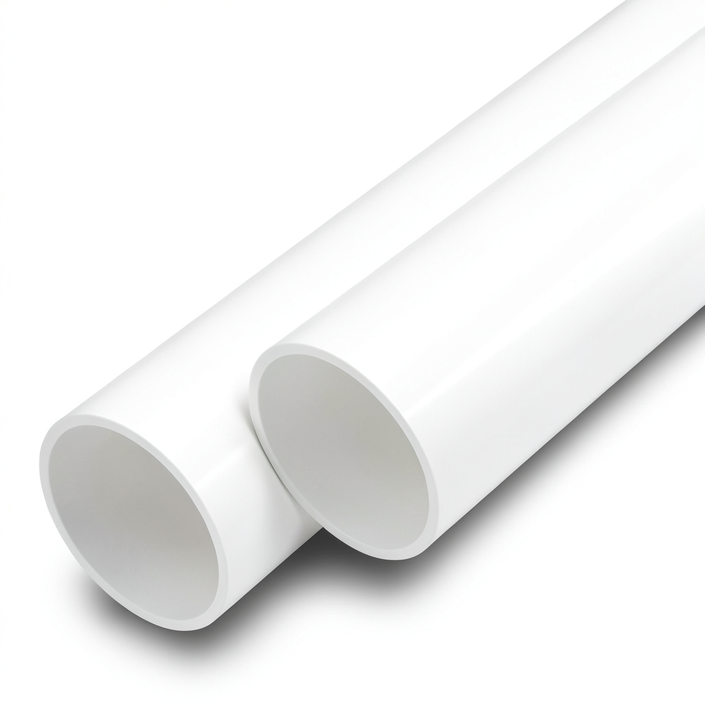 أنابيب UPVC ضغط اسمي 11 بار مقاس 1/2 1 إنش سمك 1.9 مم أبيض