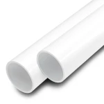 مواسير UPVC ضغط 20 بار قطر خارجي 110 مم سمك 8.1 مم لون أبيض