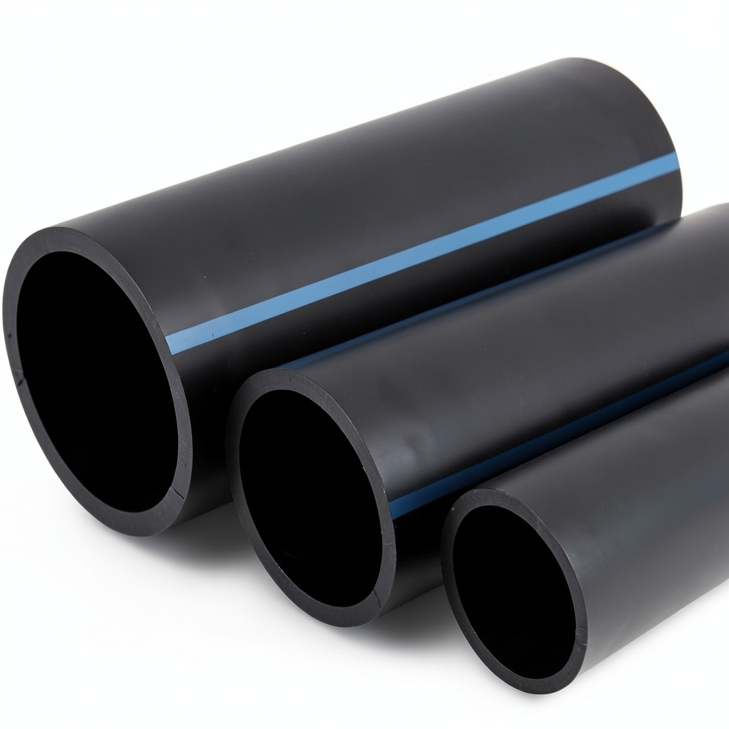 مواسير HDPE الوطني ضغط 16 بار قطر خارجي 250 مم سمك 18.6 مم لون أسود