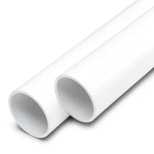 مواسير UPVC ضغط اسمي 8.6 بار مقاس 1/2 1 إنش سمك 1.5 مم لون أبيض