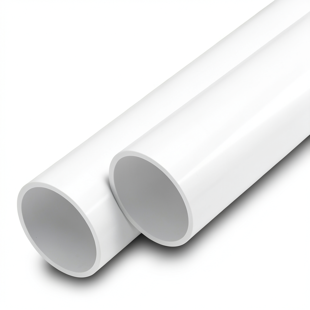 مواسير UPVC مقاس 4 إنش سمك 3.5 مم ضغط اسمي 8.6 بار لون أبيض