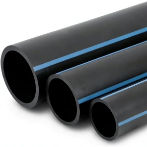 مواسير HDPE الوطني لشبكات المياه ضغط 6 بار قطر خارجي 160 مم سمك 4 مم لون أسود