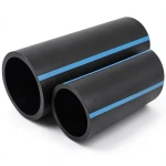 مواسير HDPE الوطني لشبكات المياه ضغط 6 بار قطر خارجي 180 مم سمك 4.4 مم لون اسود