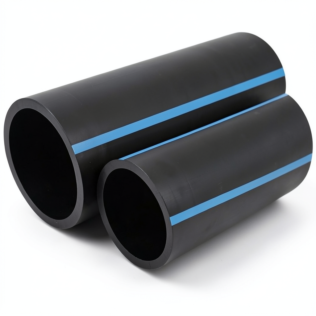 مواسير HDPE الوطني لشبكات المياه ضغط 6 بار قطر خارجي 180 مم سمك 4.4 مم لون اسود