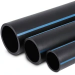 مواسير HDPE الوطني لشبكات المياه ضغط 6 بار قطر خارجي 200 مم سمك 4.9 مم لون اسود