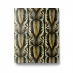 Italian Wallpaper Black With Gold Color Classic Design, Size 10mx1.06m, Model RC19005