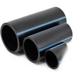 مواسير HDPE الوطني لشبكات المياه ضغط 6 بار قطر خارجي 110 مم سمك 2.7 مم لون اسود