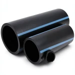 مواسير HDPE الوطني لشبكات المياه ضغط 6 بار قطر خارجي 125 مم سمك 3.1 مم لون أسود