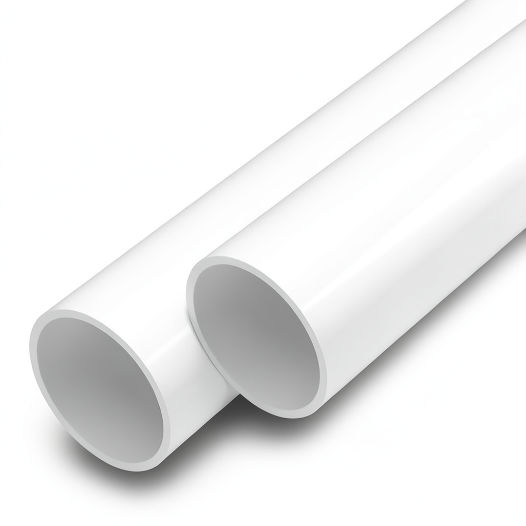 أنابيب UPVC ضغط اسمي 11 بار مقاس 1/2 1 إنش سمك 1.9 مم أبيض