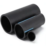 مواسير HDPE الوطني لشبكات المياه ضغط 6 بار قطر خارجي 180 مم سمك 4.4 مم لون اسود