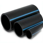 مواسير HDPE الوطني لشبكات المياه ضغط 6 بار قطر خارجي 200 مم سمك 4.9 مم لون اسود