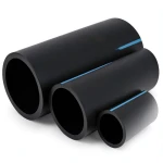 أنابيب HDPE الوطني ضغط 8 بار قطر خارجي 125 مم سمك 3.9 مم لون أسود