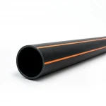 HDPE Pipe  Pressure 10 Bar [PE 100] Size (OD) 400 mm Thickness 36.4 mm Color Black with Orange Stripes | Almona Company