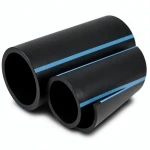 أنابيب HDPE لشبكات المياه ضغط 6 بار قطر خارجي 315 مم سمك 7.7 مم لون أسود