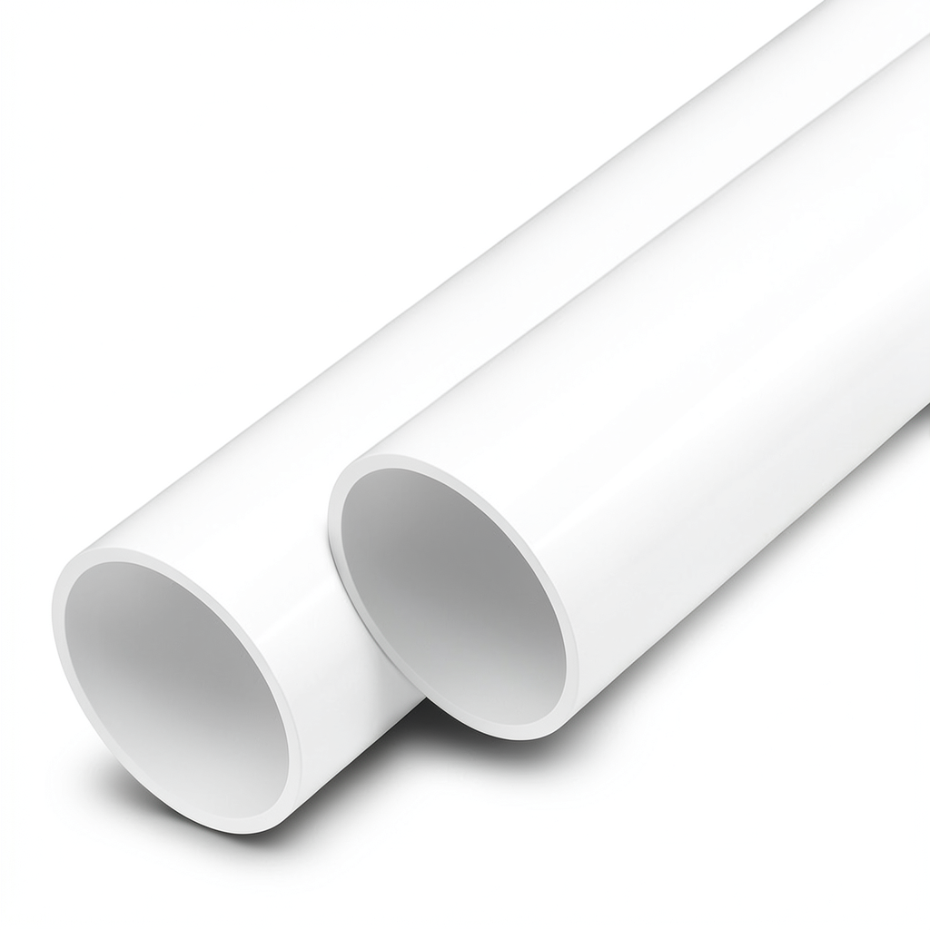 مواسير UPVC ضغط اسمي 13.8 بار مقاس 1/4 1 إنش سمك 2 مم أبيض