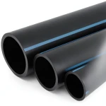 أنابيب HDPE الوطني ضغط 8 بار قطر خارجي 125 مم سمك 3.9 مم لون أسود