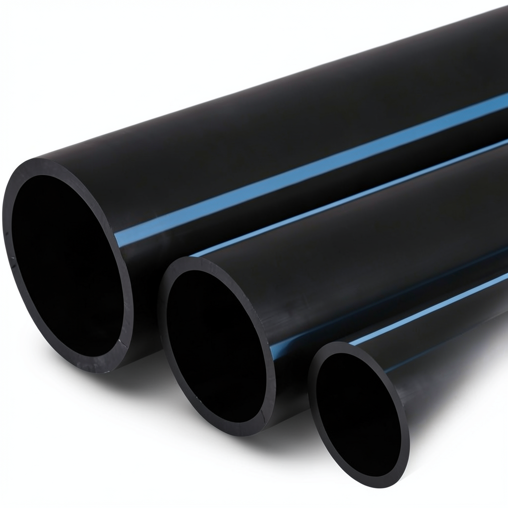 مواسير HDPE الوطني لشبكات المياه ضغط 16 بار قطر خارجي 355 مم سمك 26.3 مم أسود