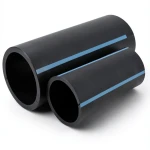 أنابيب HDPE الوطني ضغط 8 بار قطر خارجي 140 مم سمك 4.3 مم لون أسود