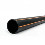 مواسير HDPE ضغط  6 بار [PE 100] قطر خارجي 500 مم سماكة 28.4 مم لون اسود مع خط برتقالي | مصنع المنى