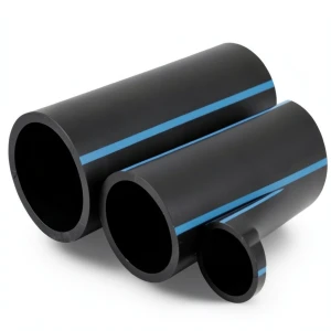 مواسير HDPE الوطني لشبكات المياه ضغط 6 بار قطر خارجي 110 مم سمك 2.7 مم لون اسود