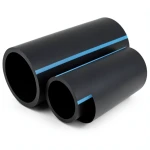 مواسير HDPE الوطني لشبكات المياه ضغط 6 بار قطر خارجي 125 مم سمك 3.1 مم لون أسود