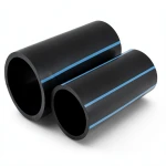 مواسير HDPE الوطني لشبكات المياه ضغط 6 بار قطر خارجي 140 مم سمك 3.5 مم لون اسود