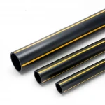 HDPE Pipe  Nominal Pressure 8 Bar [PE 80] OD 200 mm Thickness 18.2 mm Color Black with Yellow Stripes | Almona Company