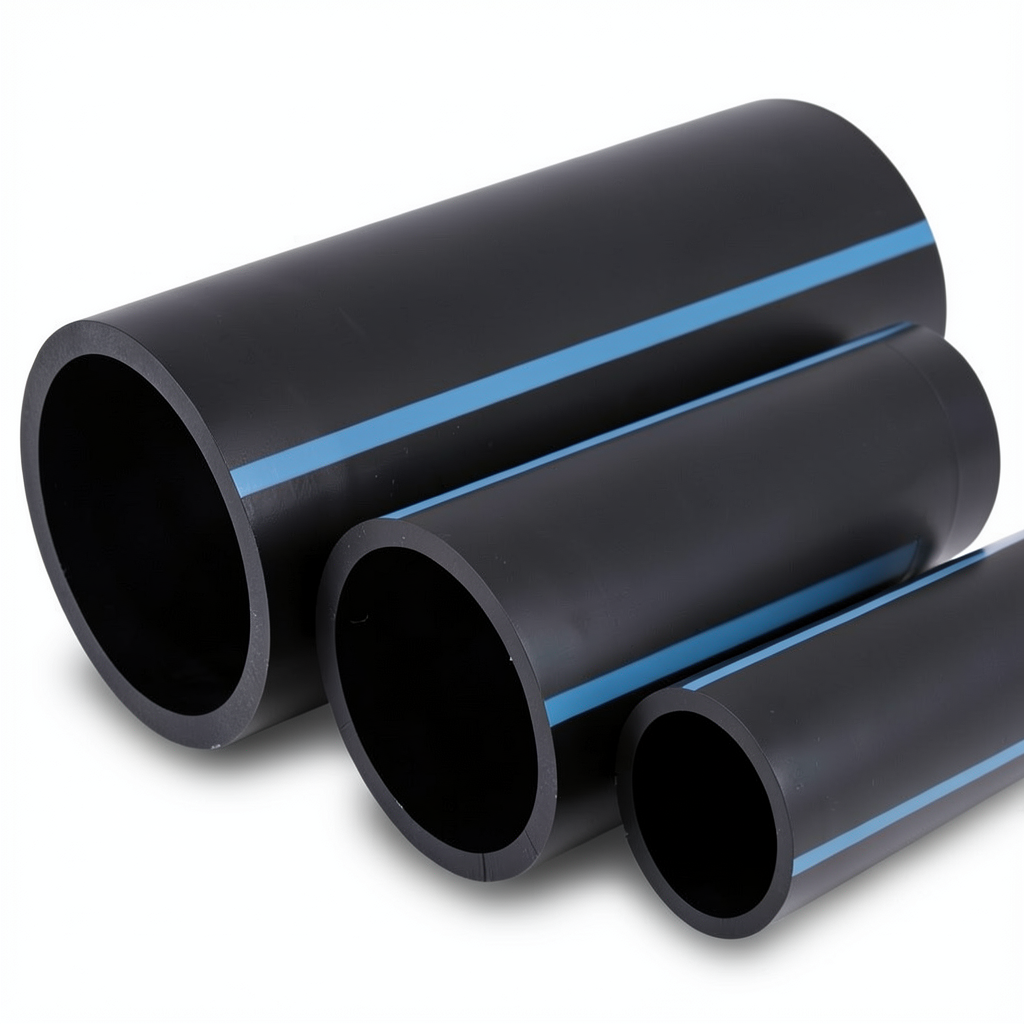مواسير HDPE الوطني ضغط 6 بار قطر خارجي 250 مم سمك 6.2 مم لون أسود