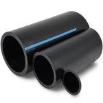 أنابيب HDPE لشبكات المياه ضغط 6 بار قطر خارجي 315 مم سمك 7.7 مم لون أسود