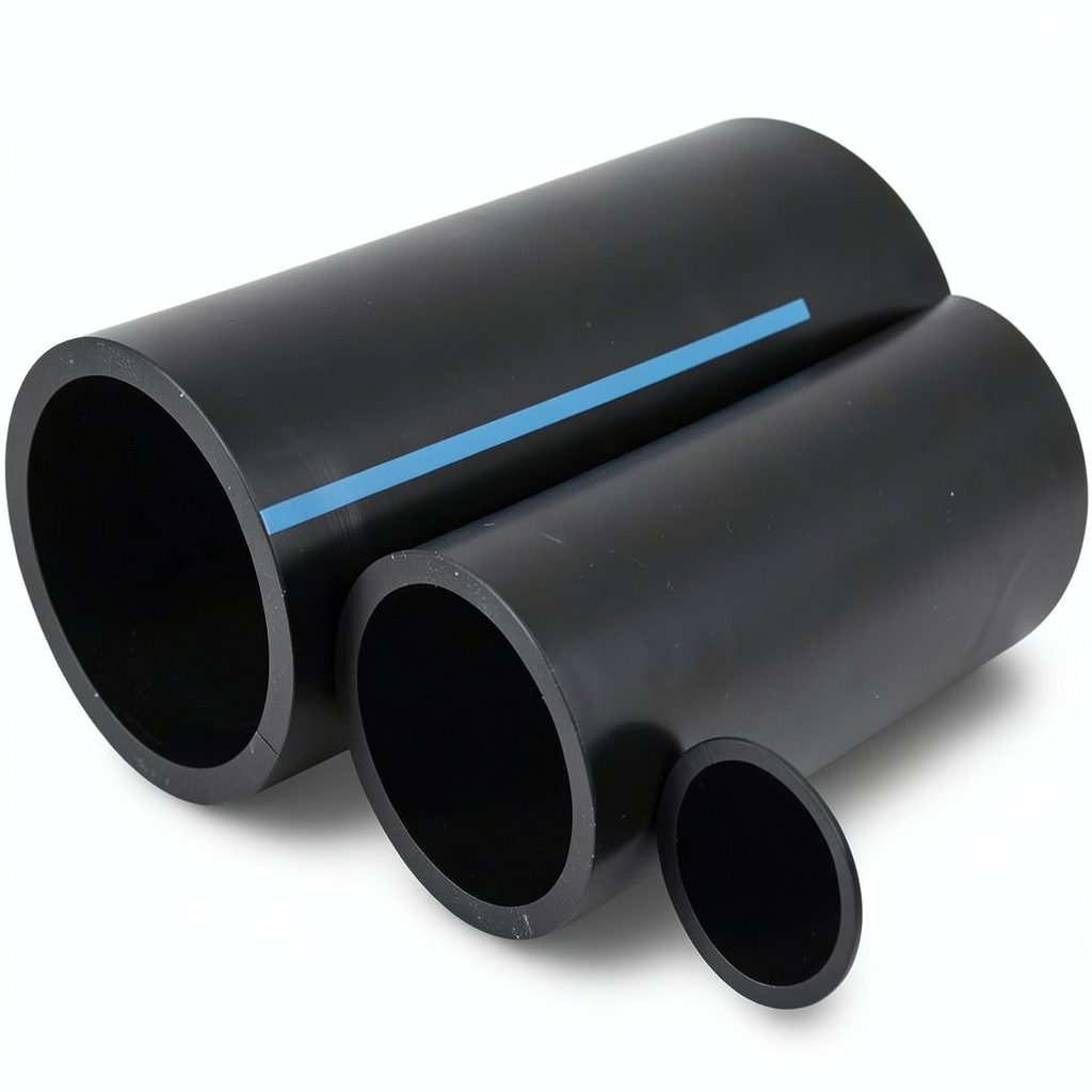 أنابيب HDPE لشبكات المياه ضغط 6 بار قطر خارجي 315 مم سمك 7.7 مم لون أسود