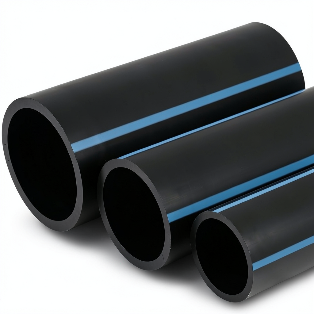 مواسير HDPE الوطني ضغط 6 بار قطر خارجي 355 مم سمك 8.7 مم لون أسود
