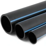 أنابيب HDPE الوطني ضغط 8 بار قطر خارجي 140 مم سمك 4.3 مم لون أسود