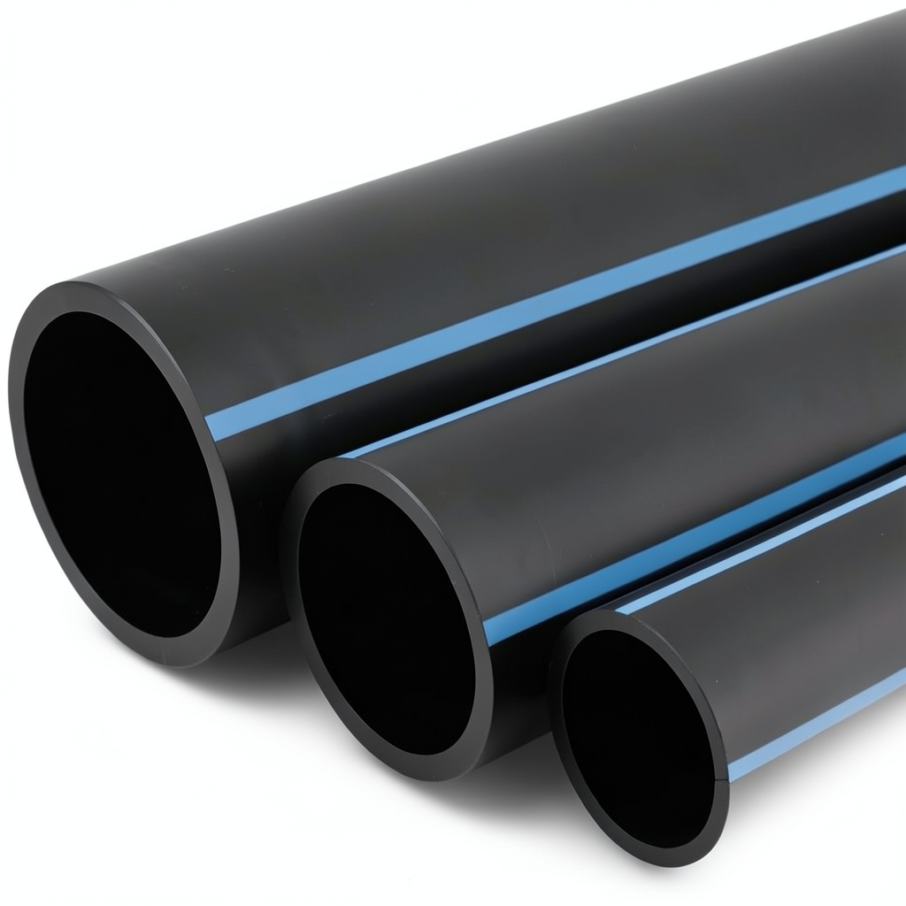 NPF HDPE Pipes Pressure 8 Bar Outside Diameter 140 mm Thickness 4.3 mm Black